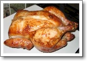 brined rotisserie roast chicken